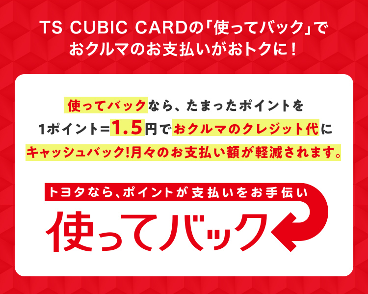 Ts Cubic Card 使ってバック 新潟トヨタ自動車株式会社 Ts Cubic Card 使ってバック 新潟トヨタ自動車株式会社